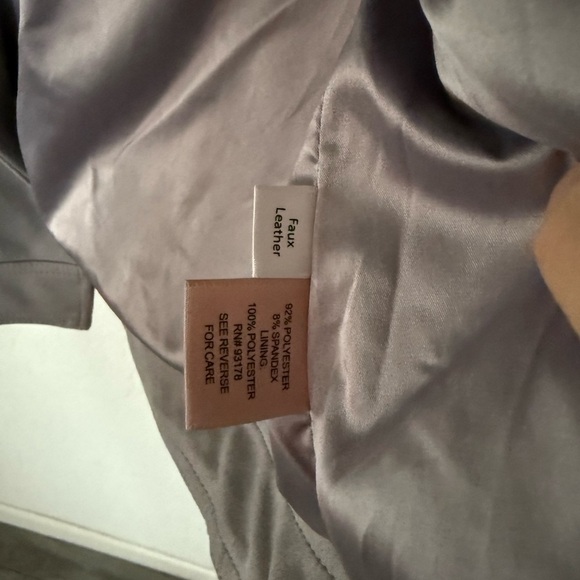 Philosophy|Light Gray Vegan Suede Leather Moto Jacket•size XL,fall winter style - Picture 10 of 12